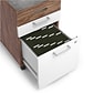 Union & Scale™ Essentials 2-Drawer Vertical File Cabinet, Mobile/Pedestal, Letter/Legal, White/Espresso, 21" (UN56968)