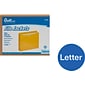 Quill Brand® Reinforced File Jacket, 2" Expansion, Letter Size, Yellow, 50/Box (74920YW)