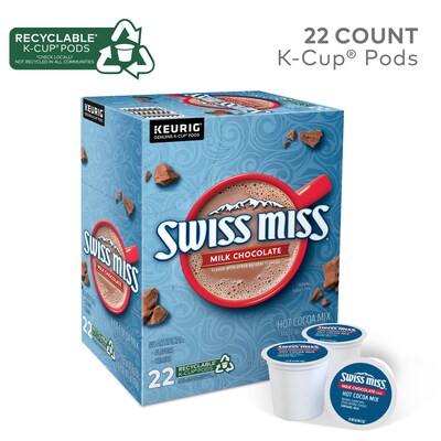 Swiss Miss Milk Chocolate Hot Cocoa, Keurig® K-Cup® Pods, 22/Box (1252)