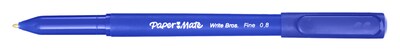 Paper Mate Write Bros. Ballpoint Pen, Fine Point, Blue Ink, Dozen (3361131)