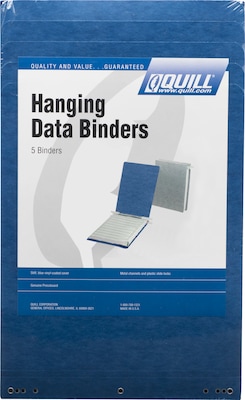 Quill Brand Data Binder, 9-1/2 x 11, Dark Blue, 5 Pack (A7052180), Plastic