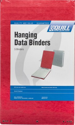 Quill Brand Data Binders- 9-1/2x11- Red (A7052178), Plastic