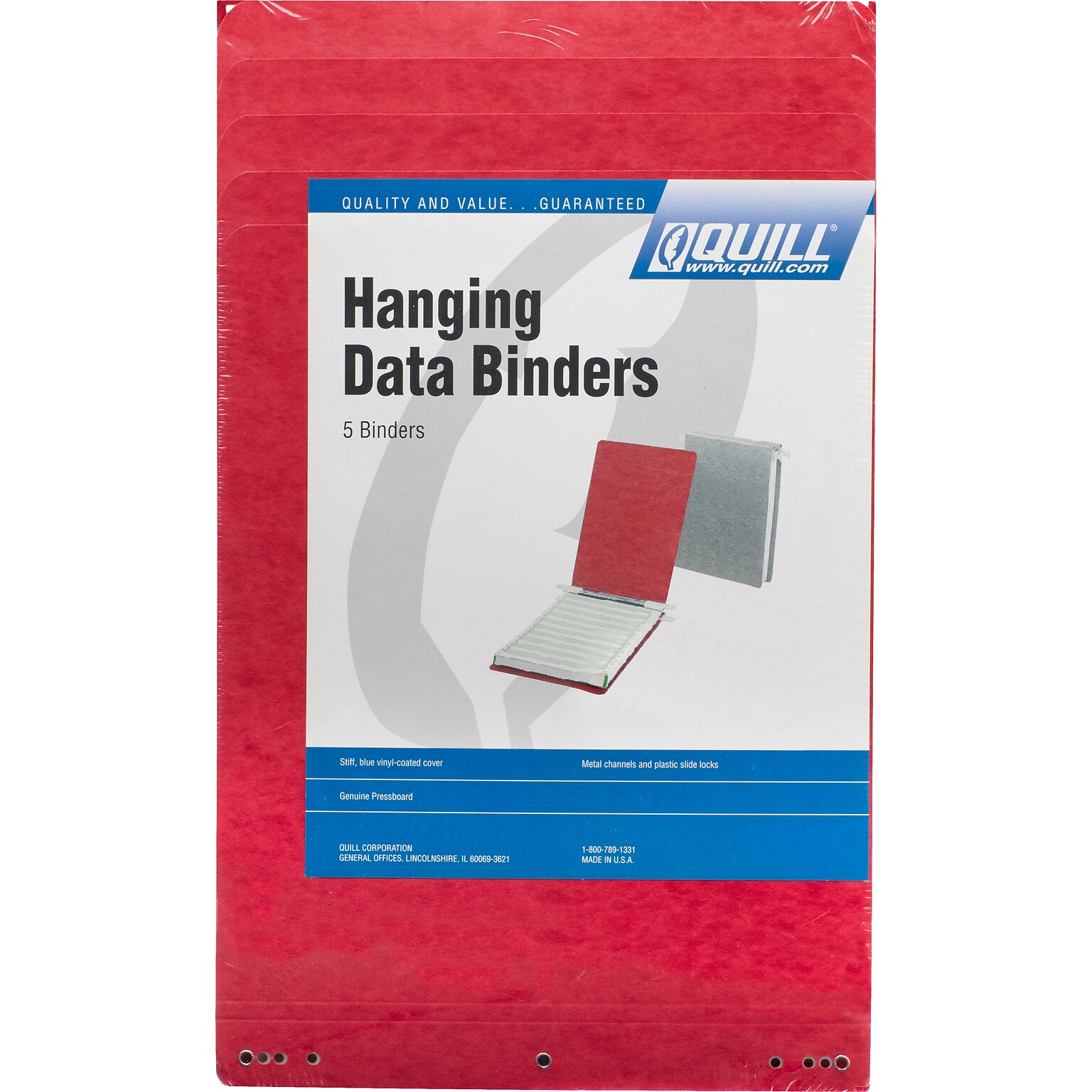 Quill Brand® Data Binders; 91/2x11"; Red