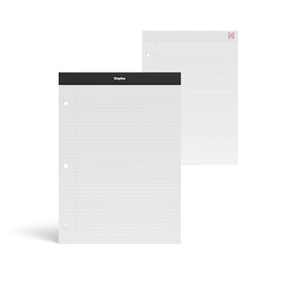TRU RED™ Notepad 8.5 x 11.75, Narrow Ruled, White, 100 Sheets/Pad, Each (TR57345)