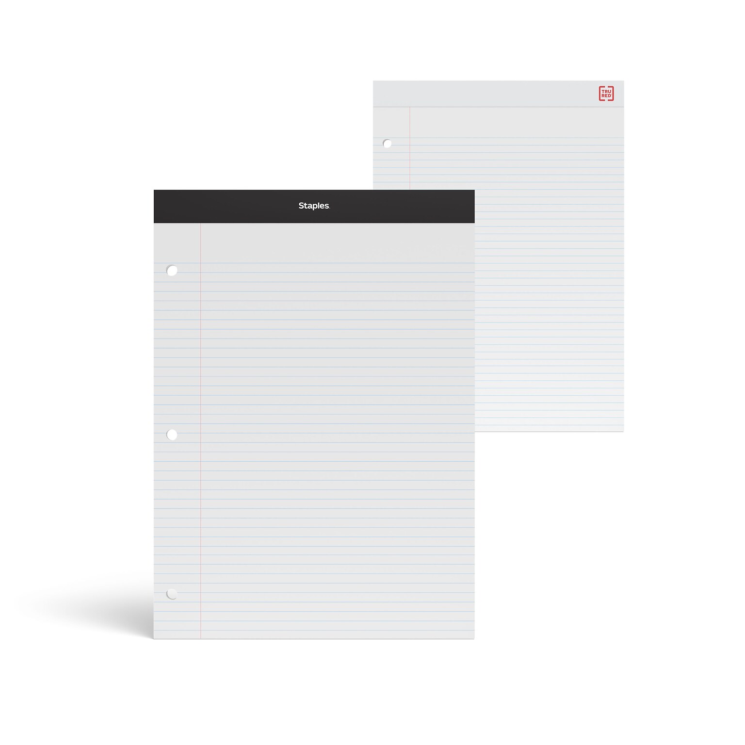 TRU RED™ Notepad 8.5 x 11.75, Narrow Ruled, White, 100 Sheets/Pad, Each (TR57345)