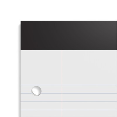 TRU RED™ Notepad 8.5" x 11.75", Narrow Ruled, White, 100 Sheets/Pad, Each (TR57345)