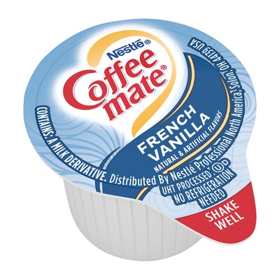 Coffee mate French Vanilla Dairy Free Liquid Creamer, 0.38 oz., 180/Box (NES18001)