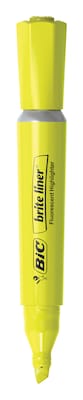 BIC Brite Liner Stick Highlighters with Grip, Chisel Tip, Yellow, Dozen (BLMG11-YEL)