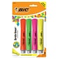 BIC Brite Liner Tank Highlighter, Chisel Tip, Assorted, 4/Pack (32318)