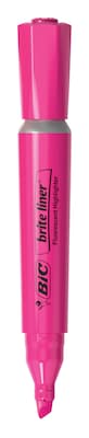 BIC Brite Liner Tank Highlighter, Chisel Tip, Assorted, 4/Pack (32318)