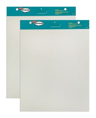 Staples Stickies Easel Pads, 25 x 30, White, 30 Sheets/Pad, 2 Pads/Carton (23447)