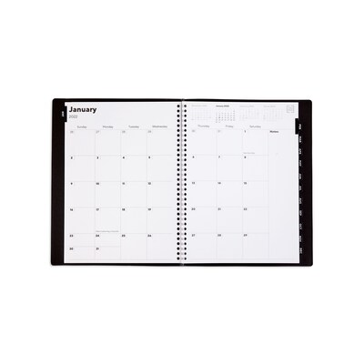 2022 TRU RED™ 8" x 11" Monthly Planner, Black (TR52184-22)