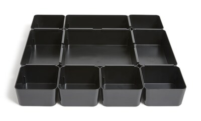 TRU RED™ 10-Compartment Plastic Drawer Organizer, Black (TR58205)