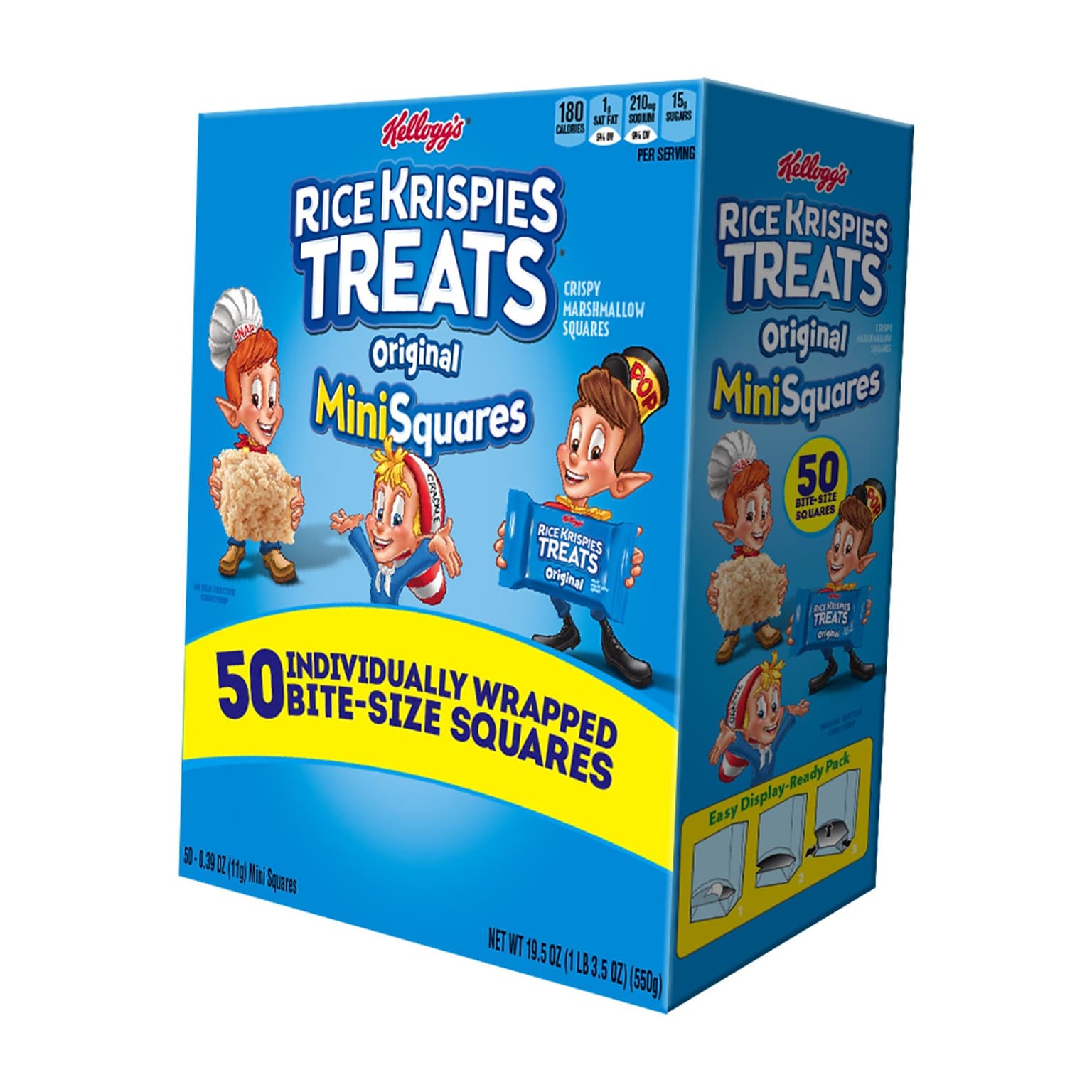 Rice Krispies Treats Marshmallow Cereal Bar, 0.39 oz., 50 Bars/Box (KEE12346)