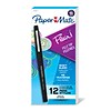 Paper Mate Flair Felt Pen, Medium Point, Black Ink, 12/Pack (8430152)