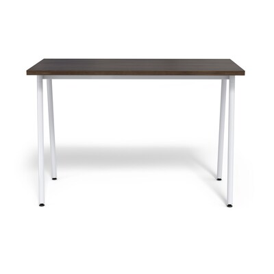 Union & Scale™ Lewis 36"H x 54"W Laminate Office and Computer Writing Desk, Dark Walnut, Tool-Less Assembly (UN55697-CC)