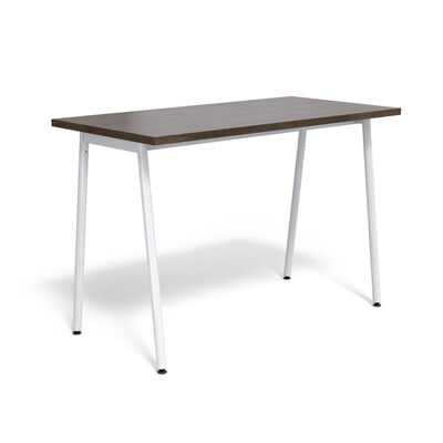 Union & Scale™ Lewis 36H x 54W Laminate Office and Computer Writing Desk, Dark Walnut, Tool-Less Assembly (UN55697-CC)