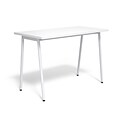Union & Scale™ Lewis 36H x 54W Laminate Office and Computer Writing Desk, White, Tool-Less Assembl