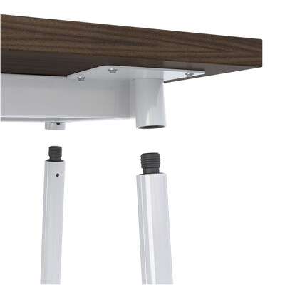 Union & Scale™ Lewis 36"H x 54"W Laminate Office and Computer Writing Desk, Dark Walnut, Tool-Less Assembly (UN55697-CC)