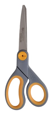 Westcott Titanium Bonded 8 Titanium Heavy Duty General Purpose Scissor, Sharp Tip, Gray/Yellow (135