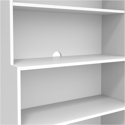 Union & Scale™ Essentials 5 Shelf 72"H Laminate Bookcase, White (UN56974)