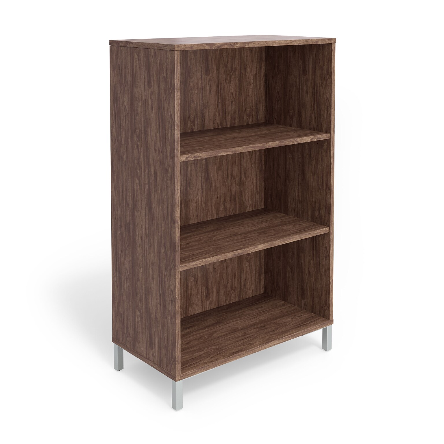 Union & Scale Essentials 3 Shelf 45H Laminate Bookcase, Espresso (UN56977)