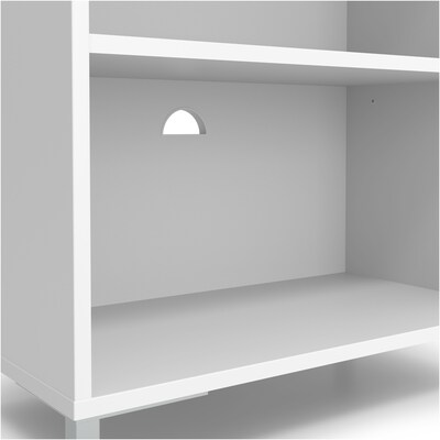 Union & Scale™ Essentials 3 Shelf 45"H Laminate Bookcase, White (UN56976)