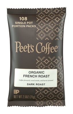 Peets French Roast Organic Coffee, 2.5 oz, 18/Box (PCE02516/PCEFRN)