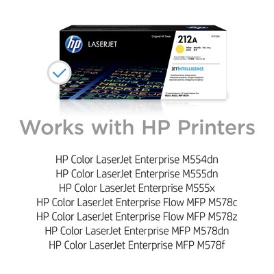 HP 212A Yellow Standard Yield Toner Cartridge (W2122A)
