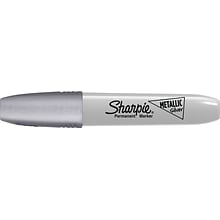 Sharpie Permanent Markers, Chisel Tip, Silver Metallic, 12/Pack (2089638)