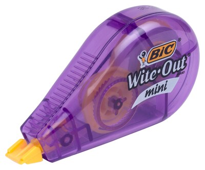 BIC Wite-Out Mini Correction Tape, White, 6/Pack (WOTMP61-WHI)