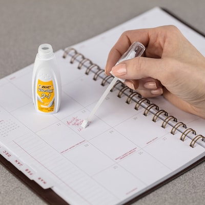 BIC Wite-Out 2-in-1 Correction Fluid, 15 ml., White (WOPFP11-WHI)
