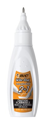 BIC Wite-Out 2-in-1 Correction Fluid, 15 ml., White (WOPFP11-WHI)