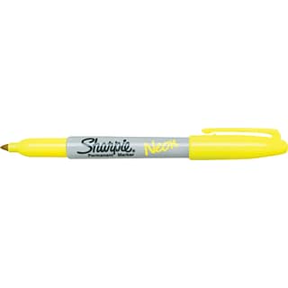 Sharpie Neon Permanent Marker, Fine Tip, Neon Yellow (1860445)