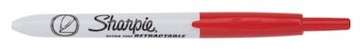 Sharpie Retractable Permanent Markers, Ultra Fine Tip, Red, 12/Pack (1735791)