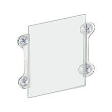 Azar Displays Window/Door Sign Holder Frame with Suction Cups 8.5W x 11H Clear Acrylic, 2/Pack (10
