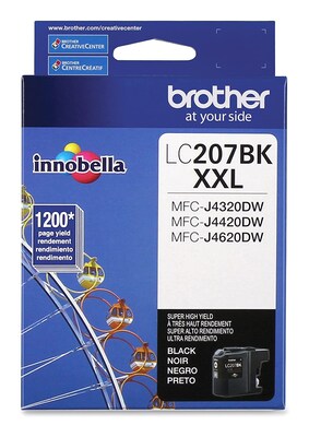 Brother LC207BK Black Extra High Yield Ink   Cartridge