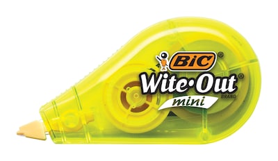 Wite-Out Brand Mini Correction Tape, Non-Refillable, 0.2 x 314.4, White Tape, 6/Pack