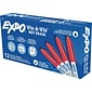 Expo Vis-A-Vis Wet Erase Markers, Fine Point, Red, 12/Pack (16002)