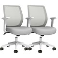 Union & Scale™ Essentials Mesh Back Fabric Task Chair, Gray, 2ea