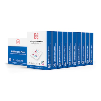TRU RED™ 8.5 x 11 Multipurpose Paper, 20 lbs., 96 Brightness, 500 Sheets/Ream, 10 Reams/Carton (TR56962)