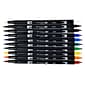 Tombow Dual Brush Primary Palette Classic Drawing Pens, Assorted, 10/Pack (64467)