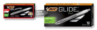 BIC Glide Exact Retractable Ballpoint Pen, Fine Point, Black Ink, Dozen (VCGN11BK)