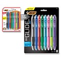 BIC Glide Bold Retractable Ballpoint Pen, Bold Point, Assorted Ink, 8/Pack (VLGBAP81-A-AST)