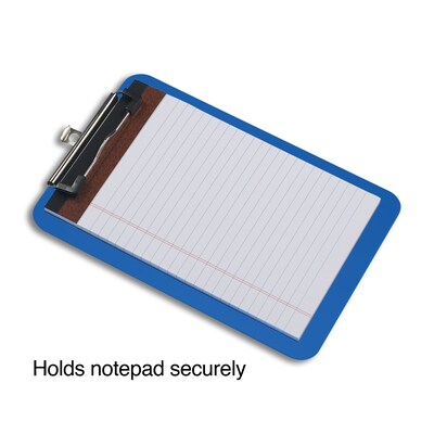 Staples Plastic Clipboards, Memo Size, Translucent Blue/Translucent Black, 2/Pack (21423)