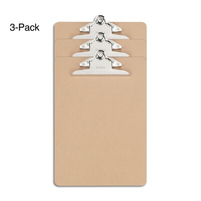 Staples® Hardboard Clipboard, Letter Size, Natural Brown, 3/Pack (ST44291-CC)