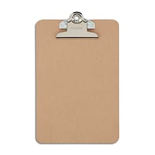 Staples Hardboard Clipboard, Memo Size, Brown (44293)