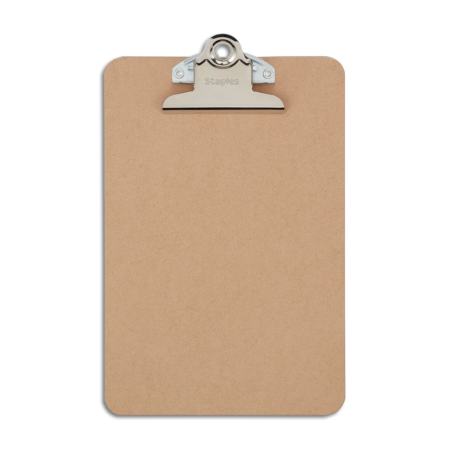 Staples Hardboard Clipboard, Memo Size, Brown (44293)