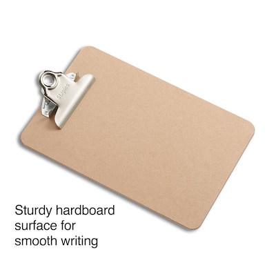 Staples Hardboard Clipboard, Memo Size, Brown (44293)