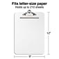 Staples® Plastic Clipboard, Letter Size, 8.8" x 12.4", Clear (10526)